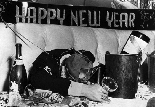 Passed-Out New Year's Eve Reveler