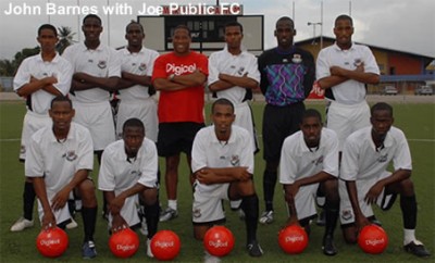 john-barnes-with-joe-public-fc-before-their-match-with-the-trinidad-national-u20-on-day-3-of-the-digicel-clinics john-barnes-with-joe-public-fc-before-their-match-with-the-trinidad-national-u20-on-day-3-of-the-digicel-clinics